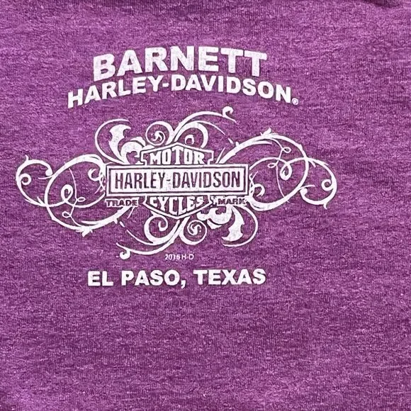Harley Davidson Motorcycles Womens Size 1X Purple Hoodie Sweatshirt El Paso, TX - Picture 6 of 8